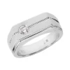 14K White Gold Men's Diamond Wedding Band 0.25ct