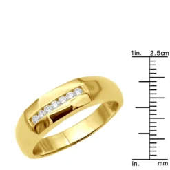 14K White Gold Men's Diamond Wedding Band 0.25ct 5.5mm -Outlet Bijou Lush Store 14k gold mens diamond wedding band 025ct p 27547 ruler yellow