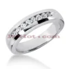 14K White Gold Men's Diamond Wedding Band 0.32ct 5.9mm