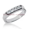 14K White Gold Men's Diamond Wedding Band 0.35ct 4.5mm