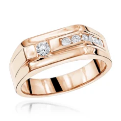 14K White Gold Men's Diamond Wedding Band 0.45ct 8.1mm -Outlet Bijou Lush Store 14k gold mens diamond wedding band 045ct p 25557 ro