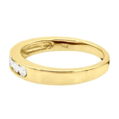 14K Yellow Gold Men's Diamond Wedding Band 0.60ct -Outlet Bijou Lush Store 14k gold mens diamond wedding band 060ct p 25612 backye