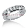 14K White Gold Men's Diamond Wedding Band 0.63ct 5.3mm