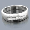 14K White Gold Men's Diamond Wedding Band 0.63ct 7.4mm