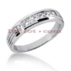 14K White Gold Men's Diamond Wedding Band 0.70ct 5mm