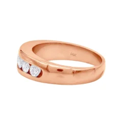 14K White Gold Men's Diamond Wedding Band 0.90ct 6.2mm -Outlet Bijou Lush Store 14k gold mens diamond wedding band 090ct p 25559 backro