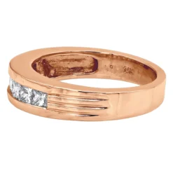 14K White Gold Men's Diamond Wedding Band 0.98ct -Outlet Bijou Lush Store 14k gold mens diamond wedding band 098ct p 27553 backro