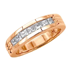 14K White Gold Men's Diamond Wedding Band 0.98ct -Outlet Bijou Lush Store 14k gold mens diamond wedding band 098ct p 27553 ro