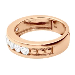 14K White Gold Men's Diamond Wedding Band 1.05ct 6.3mm -Outlet Bijou Lush Store 14k gold mens diamond wedding band 105ct p 27589 back rose