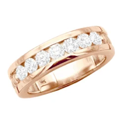 14K White Gold Men's Diamond Wedding Band 1.05ct 6.3mm -Outlet Bijou Lush Store 14k gold mens diamond wedding band 105ct p 27589 rose