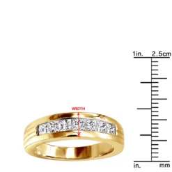14K White Gold Men's Diamond Wedding Band 1.40ct -Outlet Bijou Lush Store 14k gold mens diamond wedding band 140ct p 27555 rulerye
