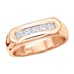 14K Yellow Gold Men's Diamond Wedding Band 1ct 7.4mm -Outlet Bijou Lush Store 14k gold mens diamond wedding band 1ct p 27601 ro