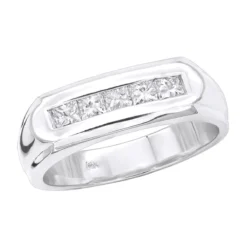 14K Yellow Gold Men's Diamond Wedding Band 1ct 7.4mm -Outlet Bijou Lush Store 14k gold mens diamond wedding band 1ct p 27601 wh