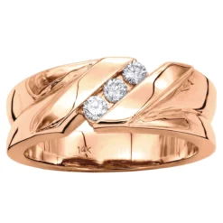 14K White Gold Men's Diamond Wedding Ring 0.24ct 5/16in. (8mm) -Outlet Bijou Lush Store 14k gold mens diamond wedding ring 024ct p 27448 ro