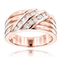 14K White Gold Men's Diamond Wedding Ring 0.48ct 10 14K White Gold Men's Diamond Wedding Ring 0.48ct -Outlet Bijou Lush Store 14k gold mens diamond wedding ring 048ct p 27456 ro