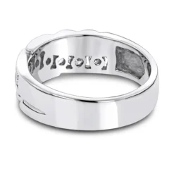 14K White Gold Men's Diamond Wedding Ring 0.91ct -Outlet Bijou Lush Store 14k gold mens diamond wedding ring 091ct p 27476 backwh