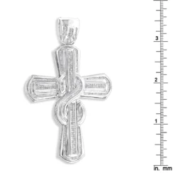 Hip Hop 14K White Gold Men's Large Diamond Cross Pendant 4ct -Outlet Bijou Lush Store 14k gold mens large diamond cross pendant 475ct p 6591 rulerwh