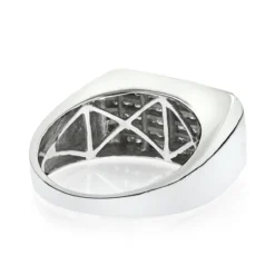 14K White Gold Men's Princess Cut Invisible Diamond Ring Unique Wedding Band 2ct -Outlet Bijou Lush Store 14k gold mens princess cut invisible diamond ring 372 p 6666 backwh