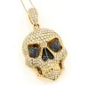 14K Yellow Gold Men's White Black Diamond Skull Pendant 9.17ct -Outlet Bijou Lush Store 14k gold mens white black diamond skull pendant 917ct p 191 ye