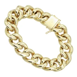 14K Yellow Gold Miami Cuban Link Chain Diamond Bracelet For Men 11.05ct -Outlet Bijou Lush Store 14k gold miami cuban link chain diamond bracelet for men 1105ct backye