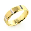 14K Yellow Gold Ornamented Wedding Band For Men