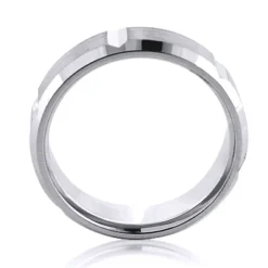 14K White Gold Ornamented Men's Wedding Band -Outlet Bijou Lush Store 14k gold ornamented mens wedding band 4