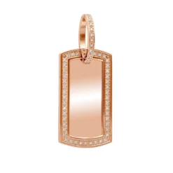 Customizable 14K Yellow Gold Oversized Diamond Dog Tag Pendant For Men 1 Carat -Outlet Bijou Lush Store 14k gold oversized diamond dog tag pendant 1 carat p 5827 ro