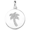 14K White Gold Palm Tree Diamond Circle Pendant 0.26ct 2 14K White Gold Palm Tree Diamond Circle Pendant 0.26ct -Outlet Bijou Lush Store 14k gold palm tree diamond circle pendant 026ct p 27283 white