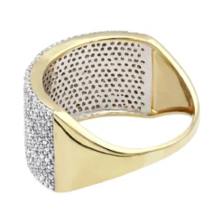 14K Yellow Gold Pave Diamond Wedding Band 1.26ct -Outlet Bijou Lush Store 14k gold pave diamond wedding band 126ct p 41416 backye
