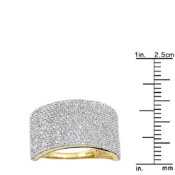 14K Yellow Gold Pave Diamond Wedding Band 1.26ct -Outlet Bijou Lush Store 14k gold pave diamond wedding band 126ct p 41416 rulerye