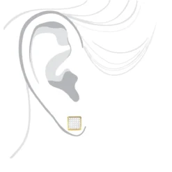 14K Yellow Gold Pave Set Round Diamond Studs Earrings 0.33ct -Outlet Bijou Lush Store 14k gold pave set round diamond studs earrings 033ct p 7060 bodye