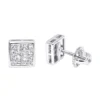 14K White Gold Princess Cut Diamond Stud Earrings 0.54ct -Outlet Bijou Lush Store 14k gold princess cut diamond stud earrings 054ct p 158 wh