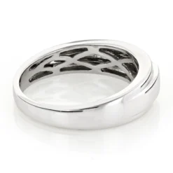 Solitaire 14K White Gold Princess Cut Diamond Wedding Band 0.25ct -Outlet Bijou Lush Store 14k gold princess cut diamond wedding band 025ct p 7008 backwh