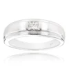 Solitaire 14K White Gold Princess Cut Diamond Wedding Band 0.25ct -Outlet Bijou Lush Store 14k gold princess cut diamond wedding band 025ct p 7008 wh