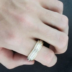 14K Yellow Gold Round Baguette Diamond Eternity Ring 2.01ct 5/16 In (7.5mm) -Outlet Bijou Lush Store 14k gold round baguette diamond eternity ring 201ct p 22507bod