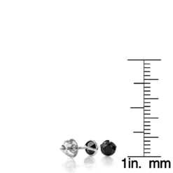 14K White Gold Round Black Diamond Stud Earrings Bezel 1/2ct -Outlet Bijou Lush Store 14k gold round black diamond stud earrings bezel 12ct p 6224 rulerwh