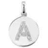 14K White Gold Round Diamond Alphabet Pendant 0.26ct -Outlet Bijou Lush Store 14k gold round diamond alphabet pendant 026ct p 27186 white 20220426
