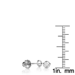 14K White Gold Round Diamond Bezel Stud Earrings 0.50ct -Outlet Bijou Lush Store 14k gold round diamond bezel stud earrings 050ct p 7058 rulerwh