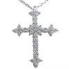 14K White Gold Round Diamond Cross Necklace 0.45ct -Outlet Bijou Lush Store 14k gold round diamond cross necklace 045ct p 26543 white 20220426