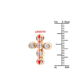 14K Rose Gold Round Diamond Cross Necklace 0.60ct By Luxurman -Outlet Bijou Lush Store 14k gold round diamond cross necklace 060ct p 26542 rulerro