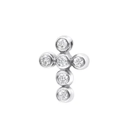 14K Rose Gold Round Diamond Cross Necklace 0.60ct By Luxurman -Outlet Bijou Lush Store 14k gold round diamond cross necklace 060ct p 26542 wh