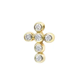 14K Rose Gold Round Diamond Cross Necklace 0.60ct By Luxurman -Outlet Bijou Lush Store 14k gold round diamond cross necklace 060ct p 26542 ye