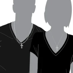 14K White Gold Round Diamond Cross Necklace 0.70ct 16 14K White Gold Round Diamond Cross Necklace 0.70ct -Outlet Bijou Lush Store 14k gold round diamond cross necklace 070ct p 26525 bodwh