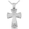 14K White Gold Round Diamond Cross Necklace 1.11ct -Outlet Bijou Lush Store 14k gold round diamond cross necklace 111ct p 26532 white 20220426