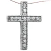 14K White Gold Round Diamond Cross Pendant 0.16ct -Outlet Bijou Lush Store 14k gold round diamond cross pendant 016ct p 26560 white 20220426