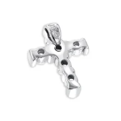14K White Gold Round Diamond Cross Pendant 0.30ct 10.3mm 11 14K White Gold Round Diamond Cross Pendant 0.30ct 10.3mm -Outlet Bijou Lush Store 14k gold round diamond cross pendant 030ct p 26563 backwh