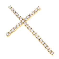 14K White Gold Round Diamond Cross Pendant 0.72ct -Outlet Bijou Lush Store 14k gold round diamond cross pendant 072ct p 6569 ye