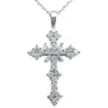 14K White Gold Round Diamond Cross Pendant 1.81ct -Outlet Bijou Lush Store 14k gold round diamond cross pendant 181ct p 26565 white 20220426