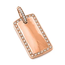 Customizable 14K White Gold Round Diamond Dog Tag Pendant 0.8 Ct -Outlet Bijou Lush Store 14k gold round diamond dog tag pendant 110ct p 6991 ro