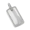 Customizable 14K White Gold Round Diamond Dog Tag Pendant 0.8 Ct -Outlet Bijou Lush Store 14k gold round diamond dog tag pendant 110ct p 6991 wh